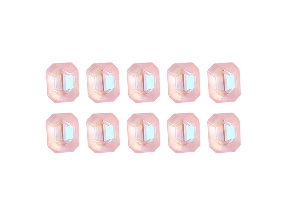 10 Accesorios para Uñas, Broca Puntiaguda de Cristal Moca, Corazón Rosa, Decoración de Vidrio K9 NEVEANCE