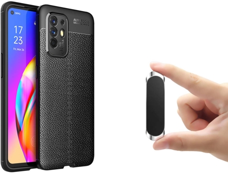 Carcasa y Soporte Oppo A94 5G Rugged Leather