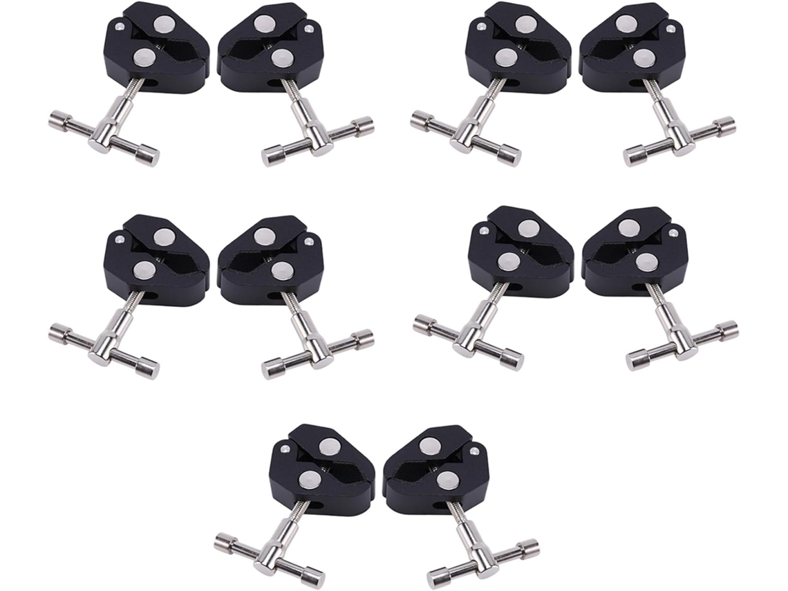 Lote De 10 Abrazaderas De Alta Calidad Para Fotografía Con Varillas Roscadas De 1/4" Y 3/8" Para Cámaras.