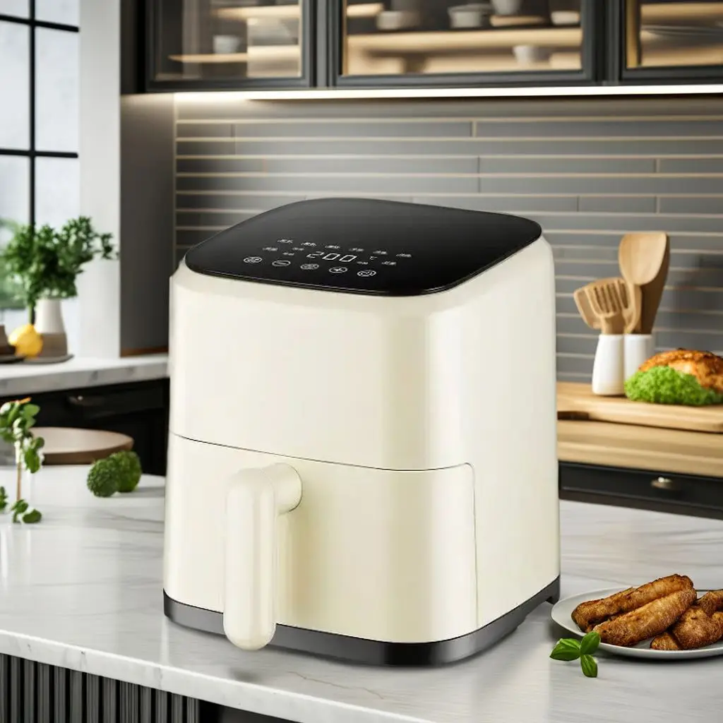 Freidora De Aire Inteligente Para El Hogar (amarilla) De 3,5 L, Gran Capacidad, Sin Aceite, Multifuncional.