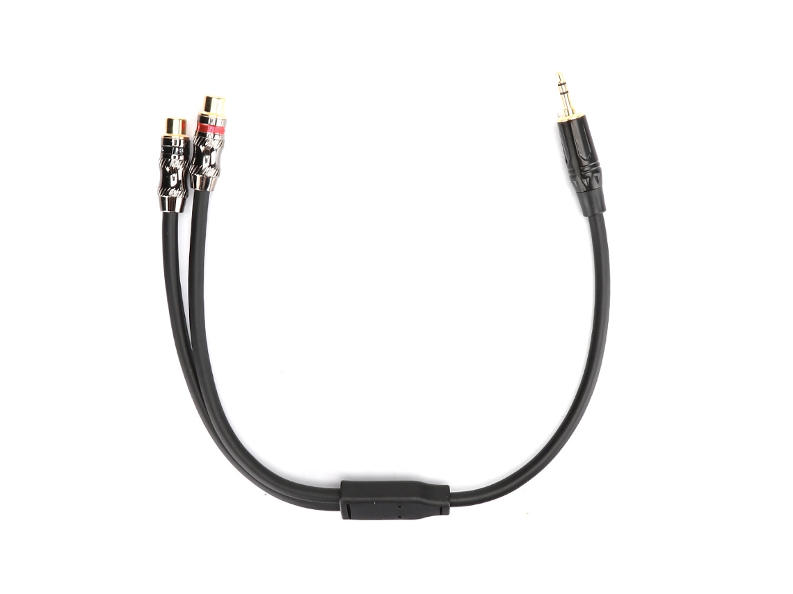 Cable de audio (conecta estéreo de 3,5 mm a 2 RCA hembra)