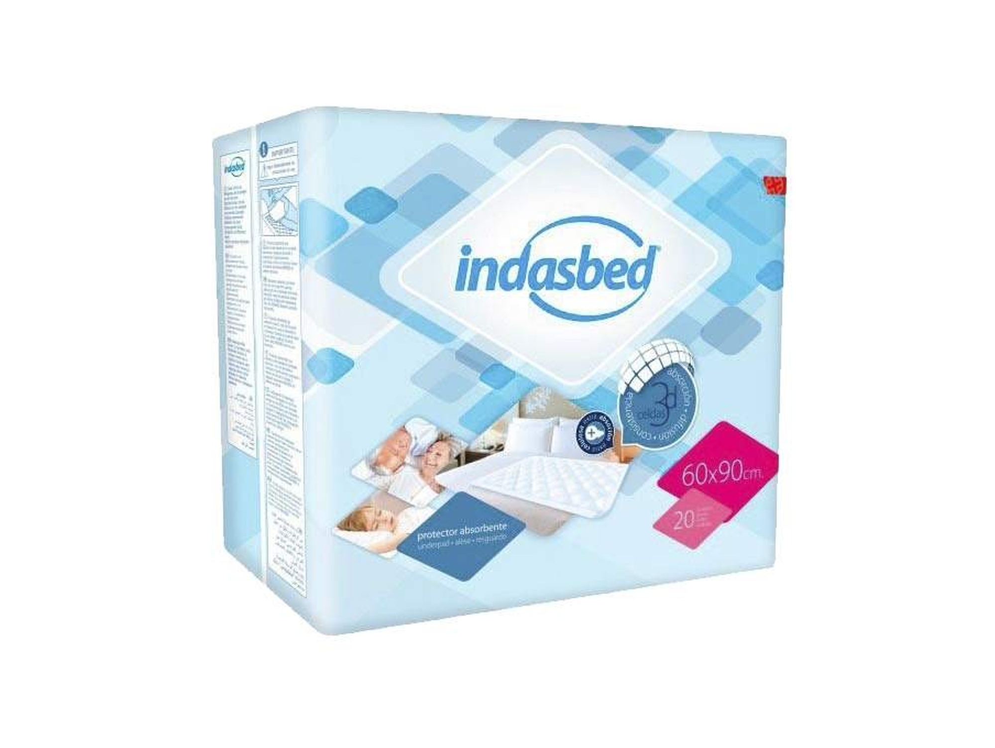 Empapadores Absorbentes INDASEC Indasbed (60x90 cm - 20 un)