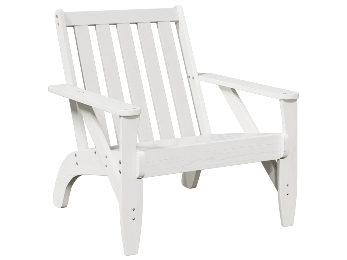 Maison Exclusive - Silla de jardín Adirondack 75x77x77 cm Pino macizo blanco