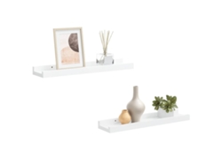 Maison Exclusive - Repisa Para Marcos De Fotos 2 Uds Mdf Blanco 40x9x3 Cm