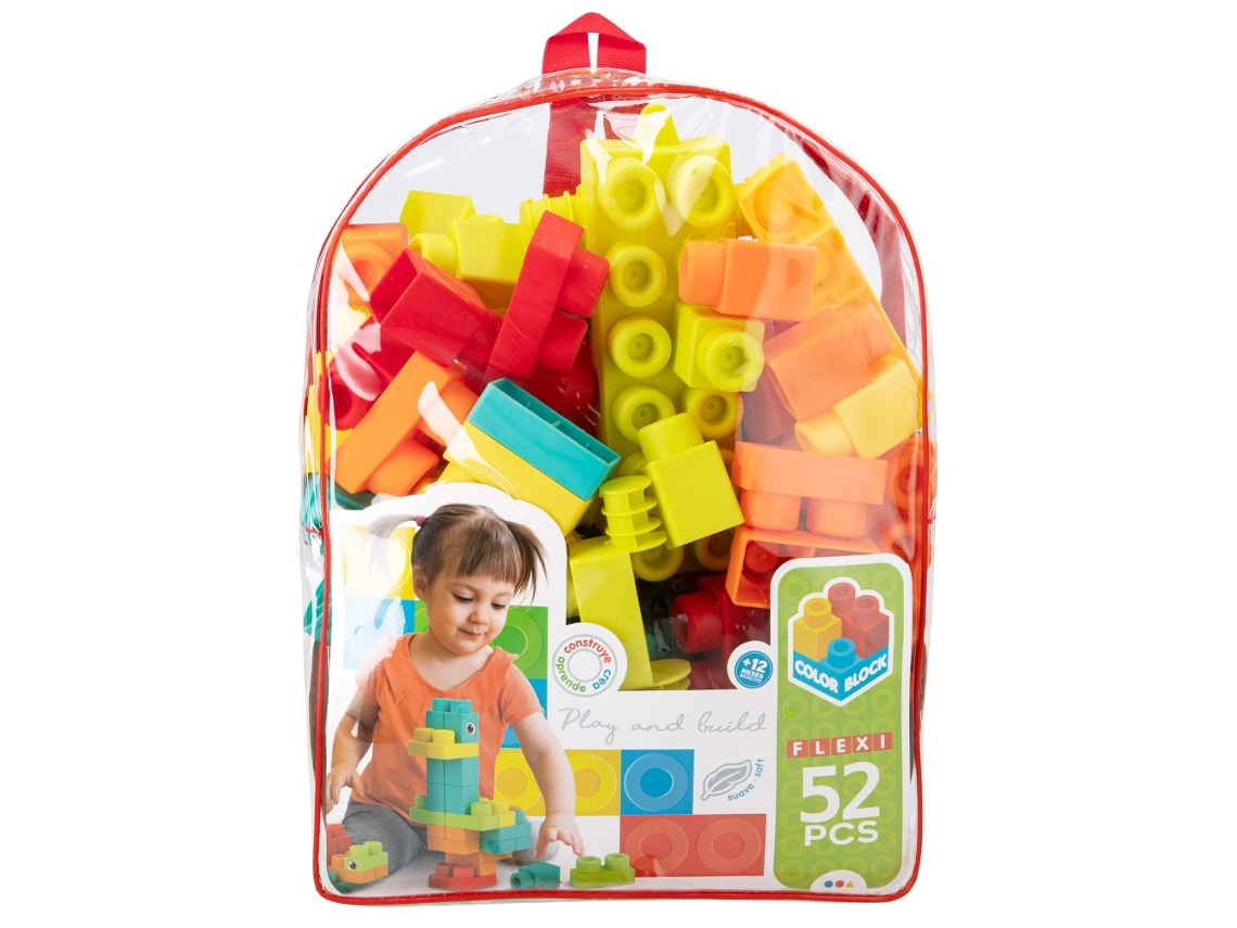 Bloc de Construción COLOR BLOCK Flexi (Edad Mínima: 12 Meses - 52 Piezas)