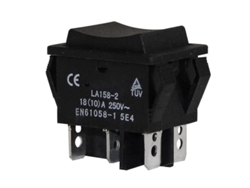 2026-interruptor Eléctrico De Control Mini Impermeable Doble Reset La158-2 10a 250v Zuj Negro