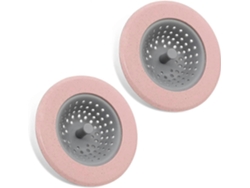 2 Filtros De Desagüe Para Fregadero De Cocina, Colador De Silicona Rosa, Tapa Antiobstrucción Y Cesto Para Fregadero