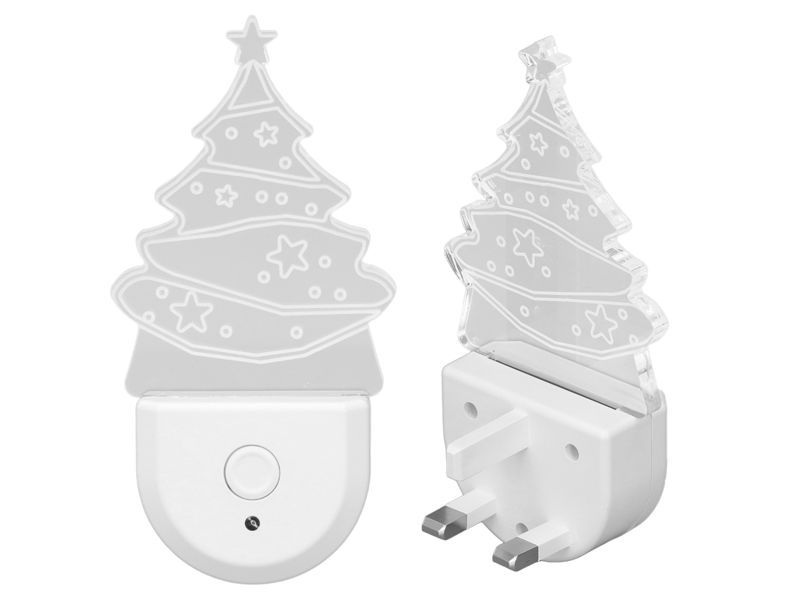 2026-luz Nocturna Led De Árbol De Navidad Con Sensor Crecer A Anochecer Rgb Plug And Play Ahorra Energía 220v Uk