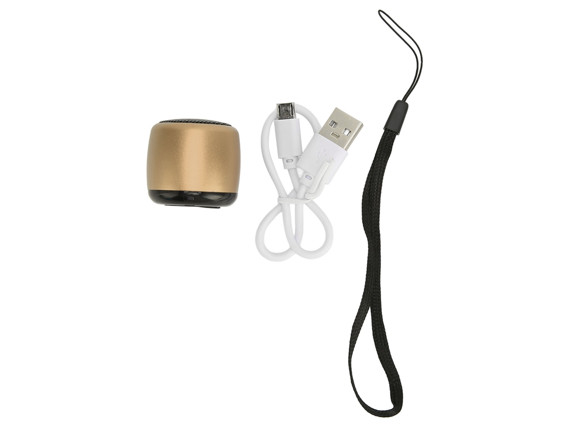 Alto-falante Mini Bluetooth Portátil Subwoofer Usb Recarregável Metal Para Celular Tablet Pc Ouro