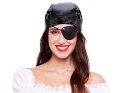 Turbante Pirata negro estampado adulto