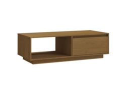 Mesa de Centro Apoyo 110X50X33,5 cm Pino Macizo Castaño Miel