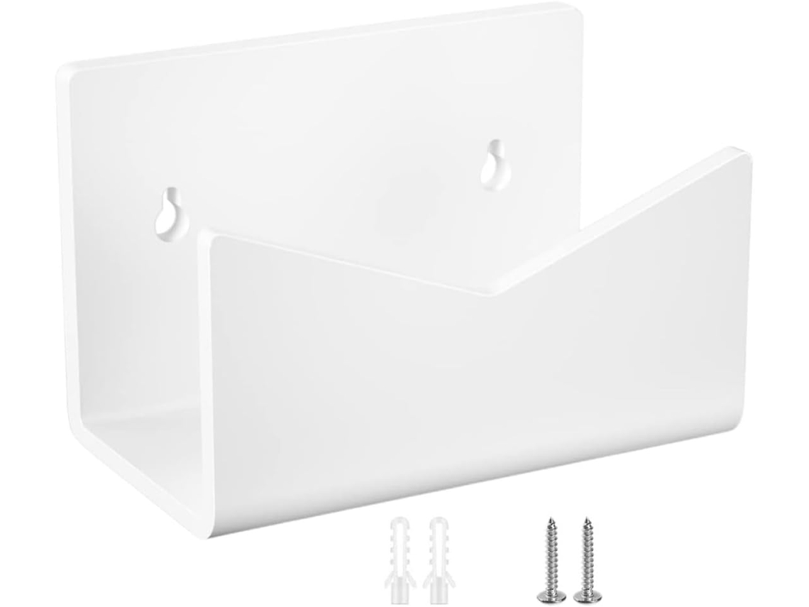 Organizador de correo de acrílico blanco para montaje en pared, soporte compacto para cartas y sobres para oficina y escuela CHABERLU
