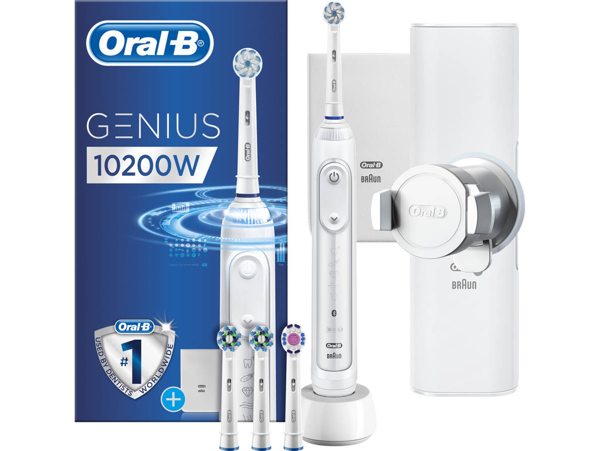 Cepillo Dientes Oralb genius 10200w blanco 10.500 rpm white adulto alemania batería integrada litio 78639 10200