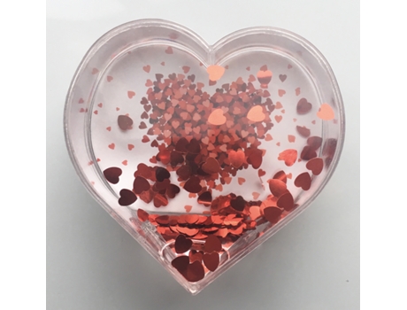 Glitter Ball Heart 6 P. In Display