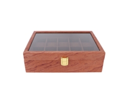 Estuche para relojes con 10 ranuras, almohadilla suave y cristal.