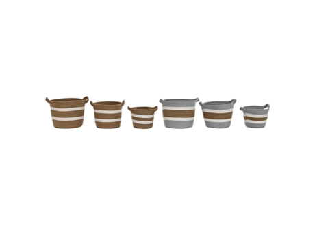 Juego De Cestas Dkd Home Decor Fibra (33 X 33 X 26 Cm) (2 Unidades)