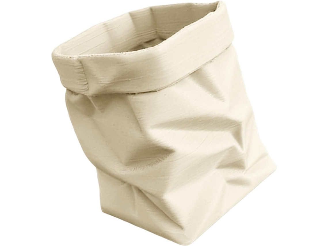 Bolsa De Papel Arrugada Artística - Portalápices Resistente De Ácido Poliláctico