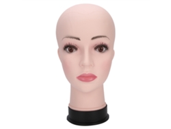 Cabeza De Maniquí De Pvc Femenina Para Exhibición De Sombreros Y Pelucas