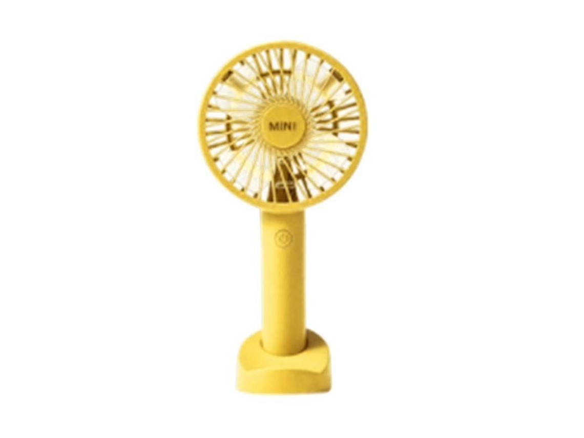Ventilador Portátil De 1200 Mah Con Base Usb Recargable, Regalo De Escritorio, Graduación, Amarillo Maíz.