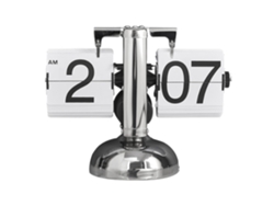 2026-reloj De Mesa Retro Minimalista Digital De Volteo Automático Mecánico Con Pie Individual Blanco Para Salón Hogar