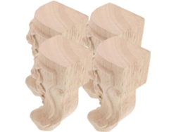 4 Patas De Mesa De Madera Maciza De Repuesto Para Muebles De Sofá