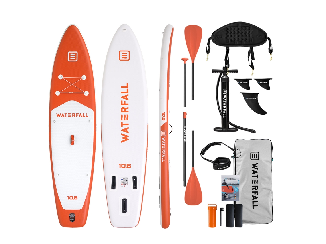 Tabla De Stand Up Paddle Waterfall 10.6 All In One Coral Pro (Incluye Respaldo Para Asiento + Adaptador De Pala A Remo)