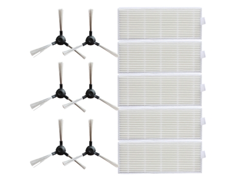 10 cepillos laterales 10 filtros Hepa para Proscenic 811 Gb / 911Se accesorios para barredora reemplazo de productos de limpieza de plástico