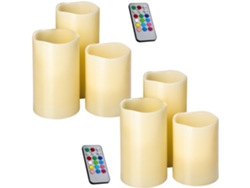 TECTAKE Set 2 Velas con Iluminación Led Y Cambio De Color