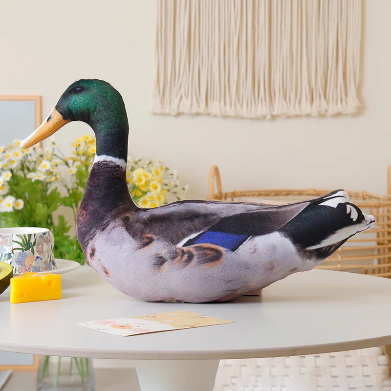 (pato 35-40cm) Lindo Cojín De Peluche Con Estampado De Animales, Decoración Para El Hogar