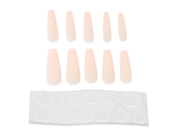 10 Unhas Postiças Longas de Alta Qualidade em Formato de Caixão, Cobertura Total para Manicure N5355-07