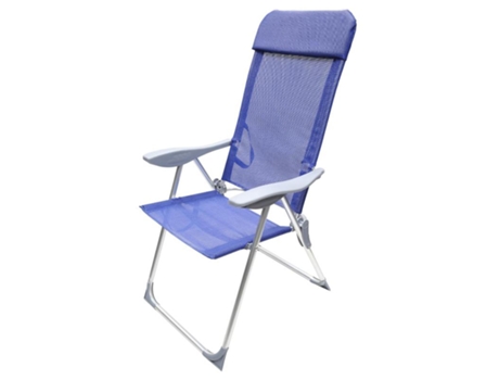 Silla playa estructura aluminio, reclinable 5 posiciones, silla multiposición, silla con reposabrazos
