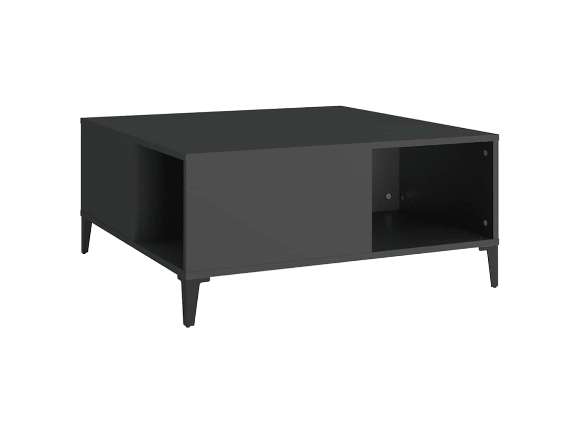 Maison Exclusive - Mesa De Centro Madera Contrachapada Negro 80x80x36,5 Cm