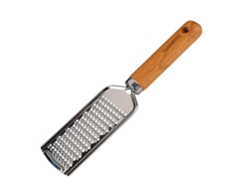 Rallador de queso Fackelmann 31114 de acero inoxidable y madera de haya, ergonómico.