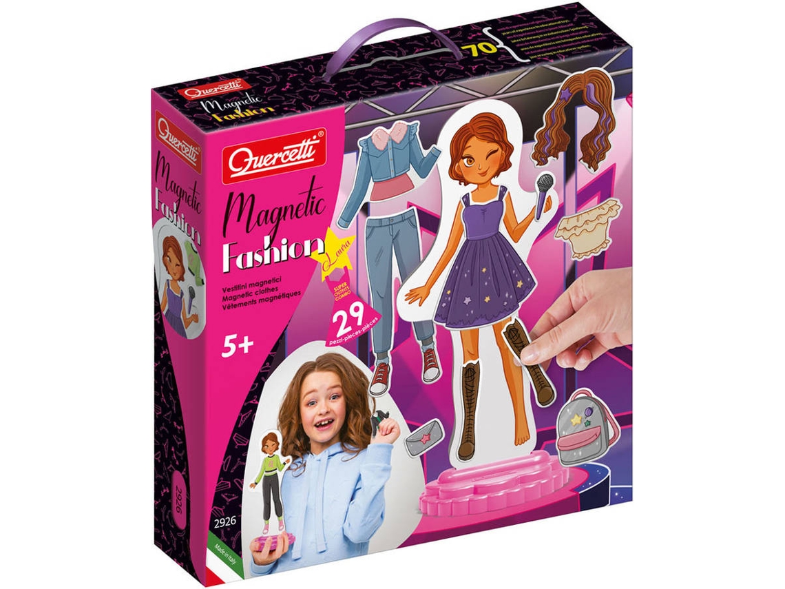 Juego Educativo QUERCETTI Magnetic Fashion Laura 29 pzs (Edad Mínima: 5 Años - 30 x 29 x 7 cm)