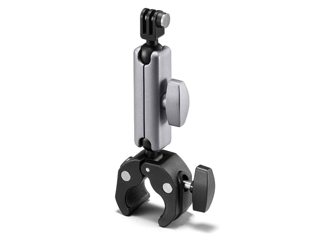 Soporte de cámara giratorio de 360° para GoPro Hero 12, 11, 10, 9, 8, Insta 360 X4, X3 Ace Pro y DJI Action Camera, clip para manillar de motocicleta/bicicleta.