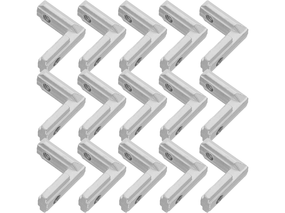 Juego De 20 Escuadras Metálicas De Alta Resistencia, Soportes Fijos Para Muebles, Conectores Y Estantes.