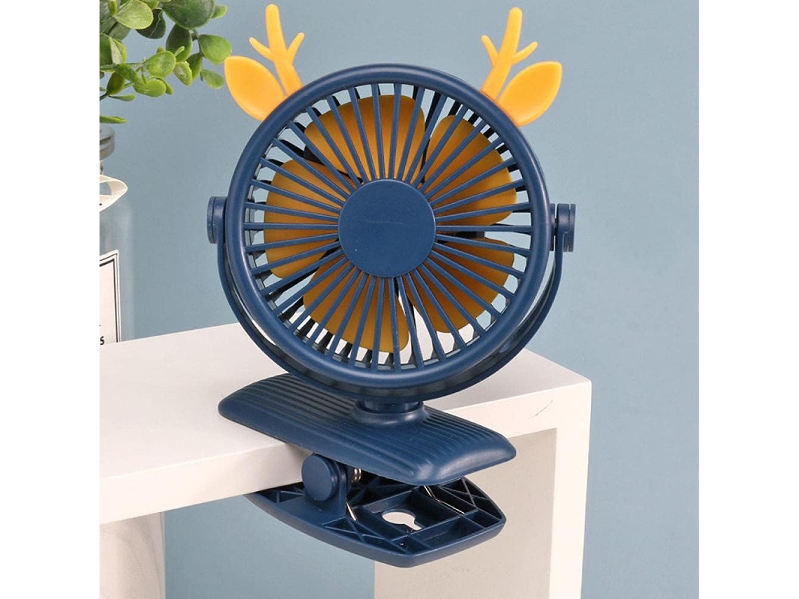 Mini ventilador JEIIBRZUI con clip USB para cargar frutas de lámpara de escritorio portátil con entilador de rotación 360