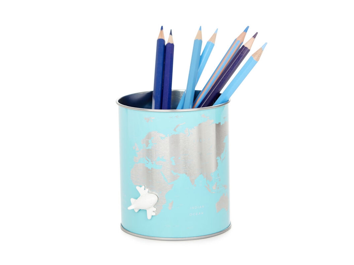 Portalápices Globe Color turquesa BALVI