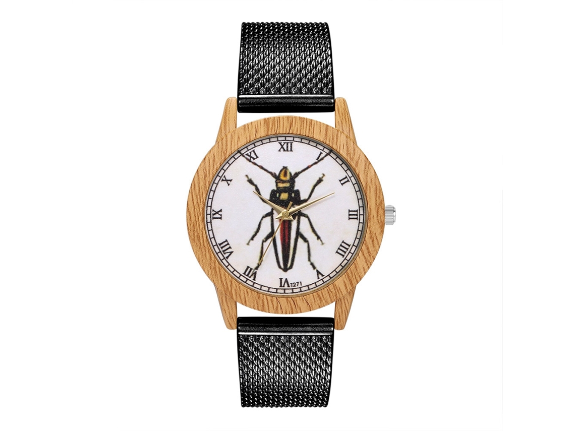Relojes De Moda Unisex Hombre Mujer Cuarzo Pulsera (negro)