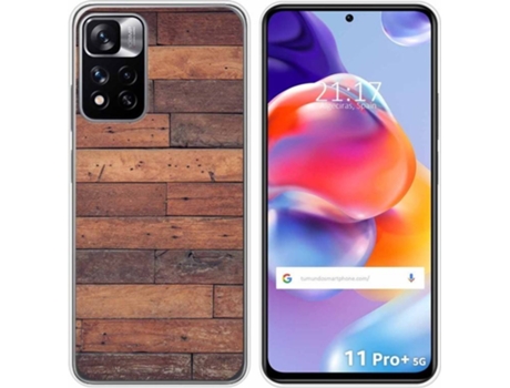 Carcasa para Xiaomi Redmi Note 11 Pro+ Plus 5G TUMUNDOSMARTPHONE Dibujos Madera 03 Multicolor