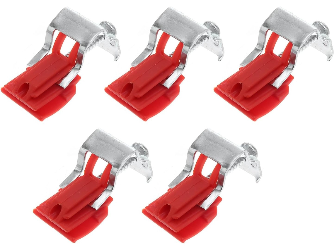 Juego de 5 abrazaderas de fijación para fregadero de cocina, soportes ajustables de 50 x 25 x 18 mm, fabricados en material duradero, con clip.