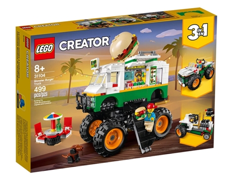 LEGO Creator 3 en 1: Camión de hamburguesas gigante - 31104 (Edad Mínima: 8 - 499 Piezas)