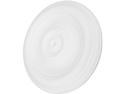 Medallón Decorativo De Techo Resistente Y Fácil De Instalar, De Elegante Estilo Moderno En Pu Blanco.