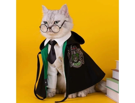 Conjunto de cosplay de Academia Mágica con capa para mascotas para perros y gatos