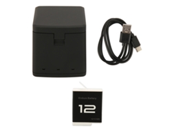 Cargador De Batería De 3 Canales Con Batería De 1800 Mah Para Cámaras De Iones De Litio Seguras.