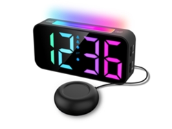 Reloj despertador LED RGB retroiluminado con vibrador ZYBLSSBB