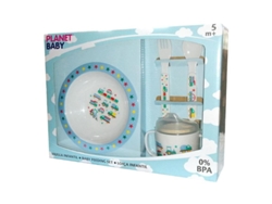 Vajilla Infantil Melamina 4 Piezas Azul