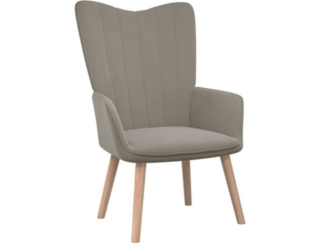 Silla de relajación VIDAXL Gris Terciopelo (61.5x69x95.5 cm)