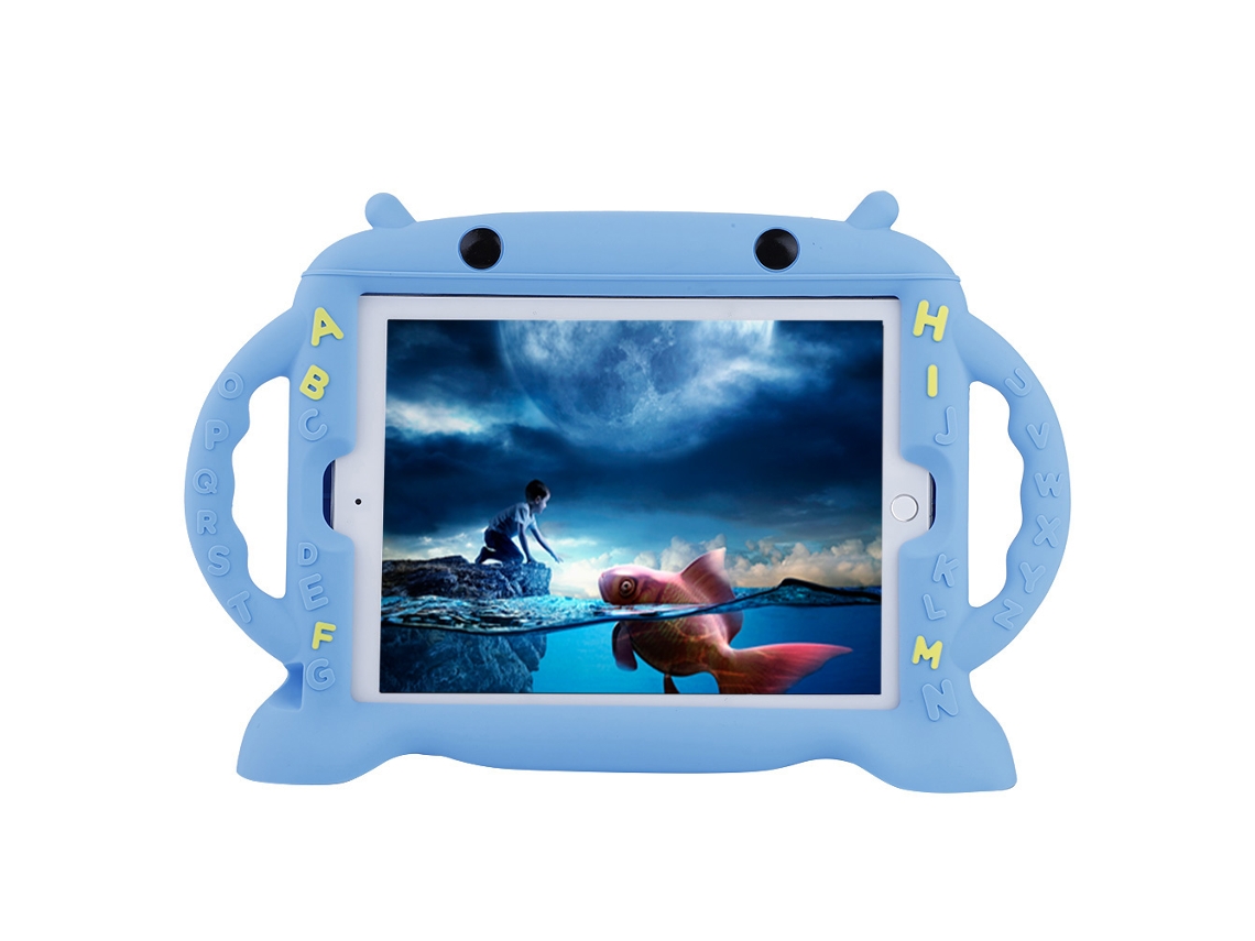 Funda de silicona suave para iPad Pro (azul) (impermeable y a prueba de golpes)