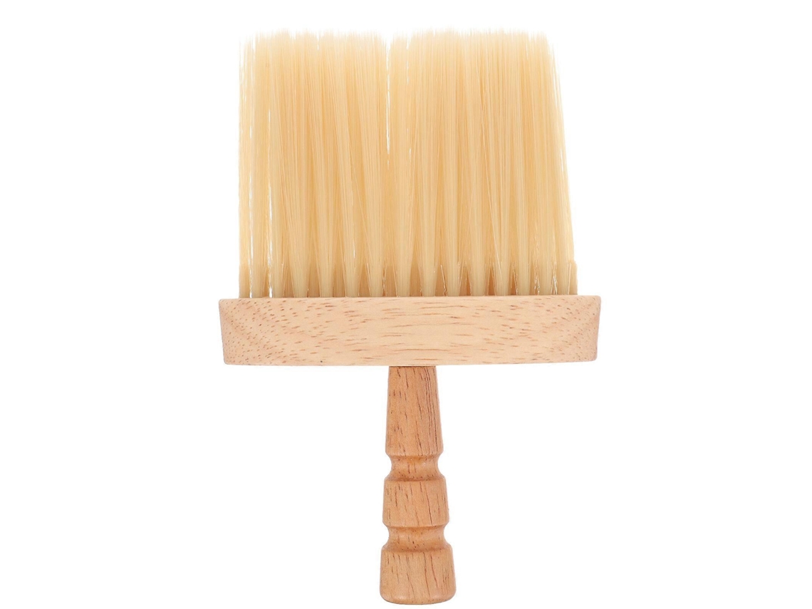 Cepillo de barbero, cepillo de peluquería, cepillo para cortar el pelo, cepillo con mango de madera, cepillo para quitar el polvo del cuello.